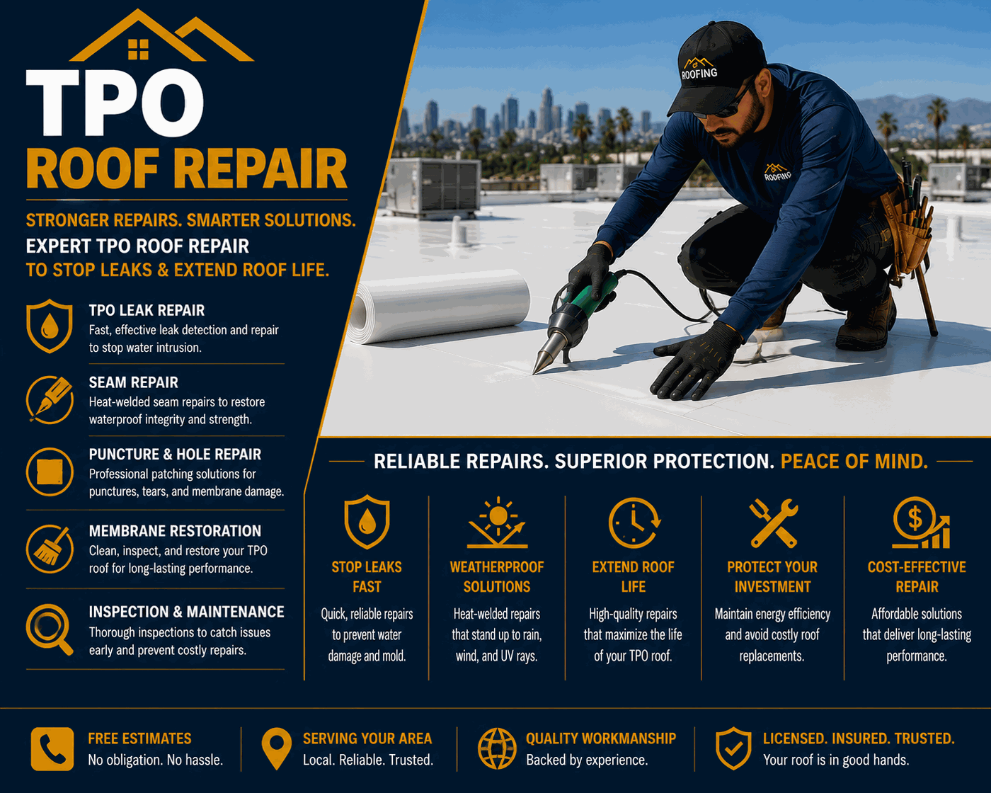 TPO Roof Repair Studio City